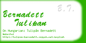 bernadett tulipan business card
